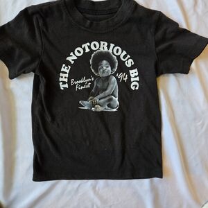 Black The Notorious B.I.G. Biggie Smalls Black Graphic Tee Brooklyns Boys 4t